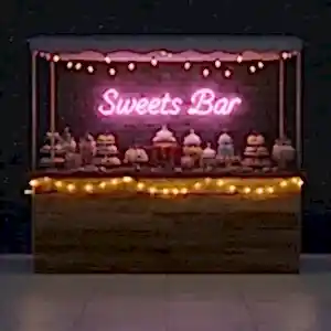 Sweets Bar Mutfak ve Cafe Tipi Led Neon Yazısı