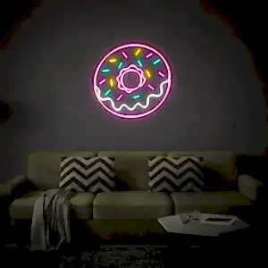 Led Neon Donut Duvar Tabelası